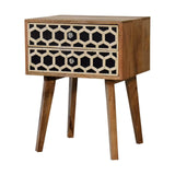 Bone Inlay Scandi Bedside - Artisan Furniture - Flyclothing LLC