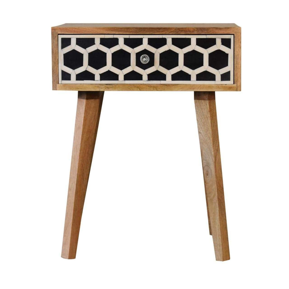 Bone Inlay Tapered Bedside - Artisan Furniture - Flyclothing LLC