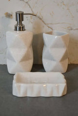 Sindri White Bathroom Set of 3 - Artisan Furniture - Flyclothing LLC