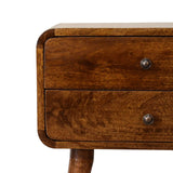 Curved Chestnut Bedside - Artisan Furniture - Flyclothing LLC