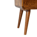 Curved Chestnut Bedside - Artisan Furniture - Flyclothing LLC