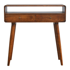 Curved Chestnut Console Table - Artisan Furniture