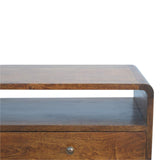 Curved Chestnut Console Table - Artisan Furniture - Flyclothing LLC