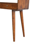 Curved Chestnut Console Table - Artisan Furniture - Flyclothing LLC