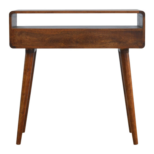 Curved Chestnut Console Table - Artisan Furniture