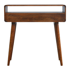 Curved Chestnut Console Table - Artisan Furniture