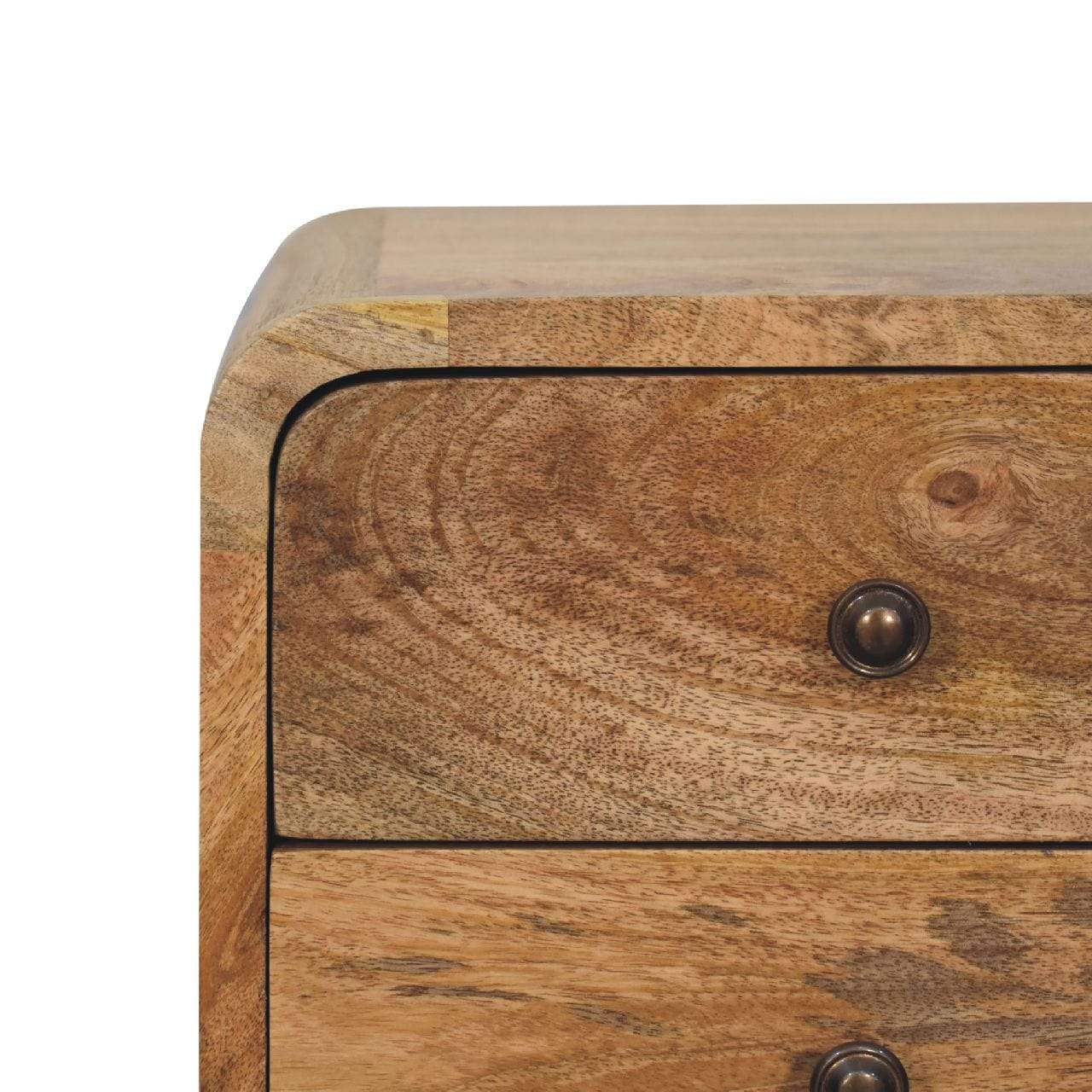 Mini Oak-ish Curved Bedside - Artisan Furniture - Flyclothing LLC
