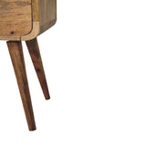 Mini Oak-ish Curved Bedside - Artisan Furniture - Flyclothing LLC