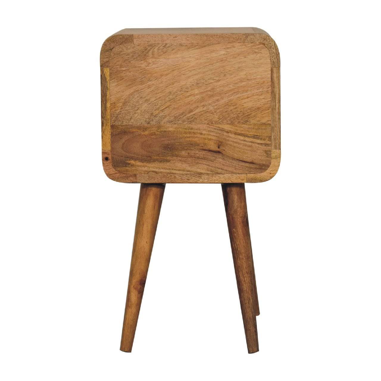 Mini Oak-ish Curved Bedside - Artisan Furniture - Flyclothing LLC