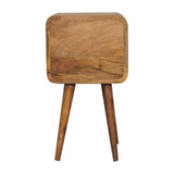 Mini Oak-ish Curved Bedside - Artisan Furniture - Flyclothing LLC