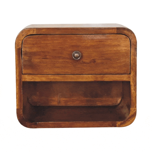 Mini Curve Floating Bedside - Artisan Furniture - Flyclothing LLC