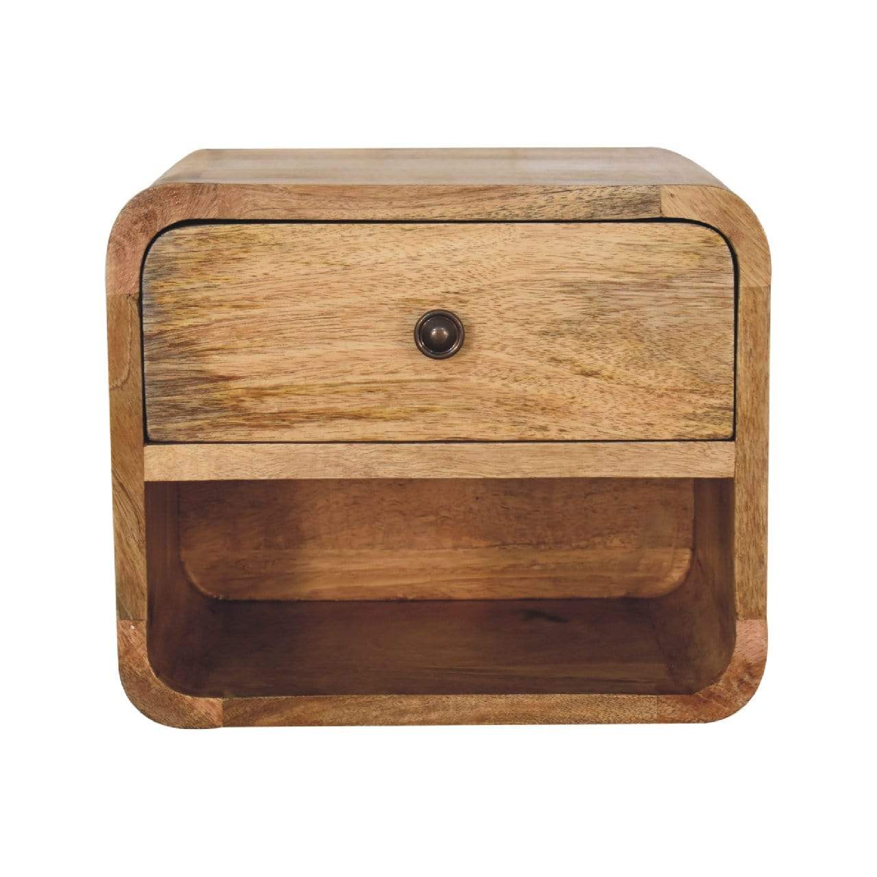 Mini Oak-ish Floating Open Bedside - Artisan Furniture - Flyclothing LLC
