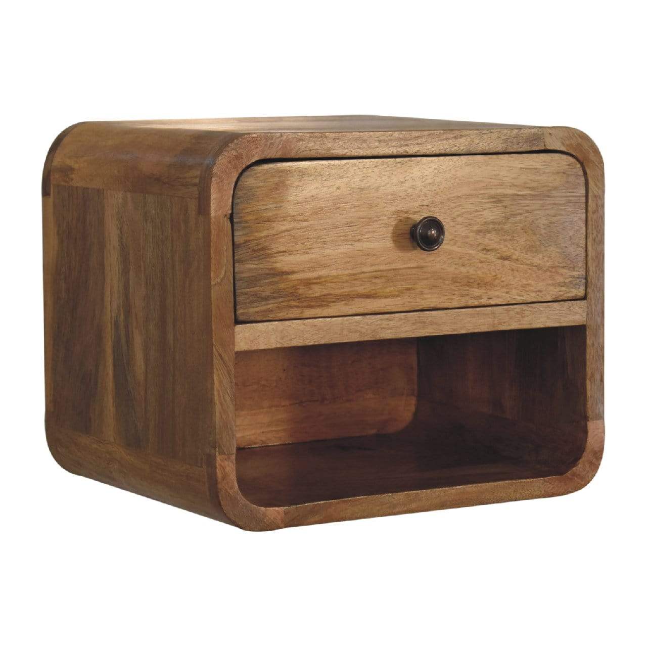 Mini Oak-ish Floating Open Bedside - Artisan Furniture - Flyclothing LLC
