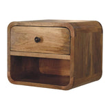 Mini Oak-ish Floating Open Bedside - Artisan Furniture - Flyclothing LLC