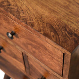 4 Drawer Multi Chestnut Bedside - Artisan Furniture - Flyclothing LLC