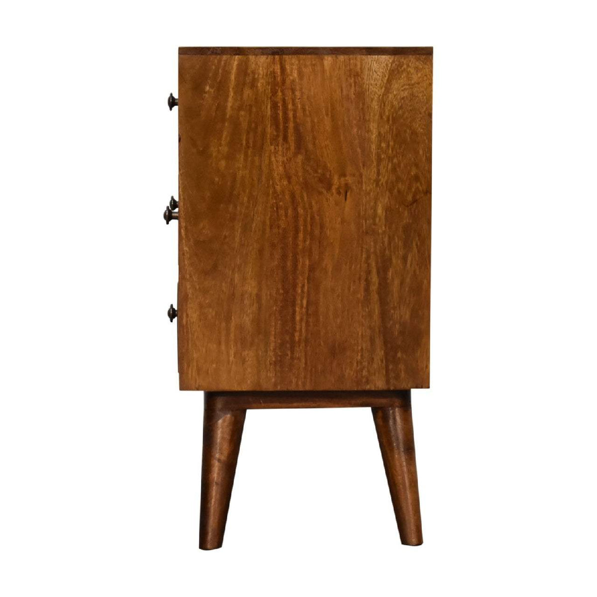 4 Drawer Multi Chestnut Bedside - Artisan Furniture - Flyclothing LLC