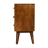 4 Drawer Multi Chestnut Bedside - Artisan Furniture - Flyclothing LLC