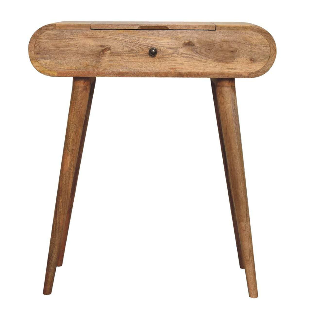 Mini Oak-ish Round Dressing Table - Artisan Furniture - Flyclothing LLC