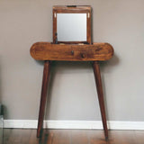 Mini Round Chestnut Fold Vanity - Artisan Furniture - Flyclothing LLC