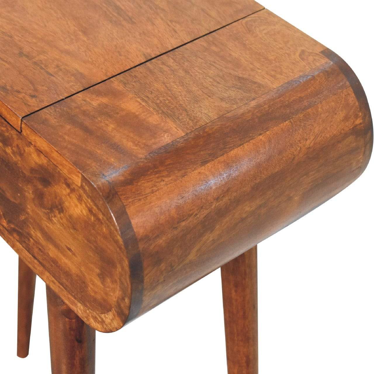 Mini Round Chestnut Fold Vanity - Artisan Furniture - Flyclothing LLC