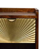 Mini Manila Gold 1 Drawer Bedside - Artisan Furniture - Flyclothing LLC
