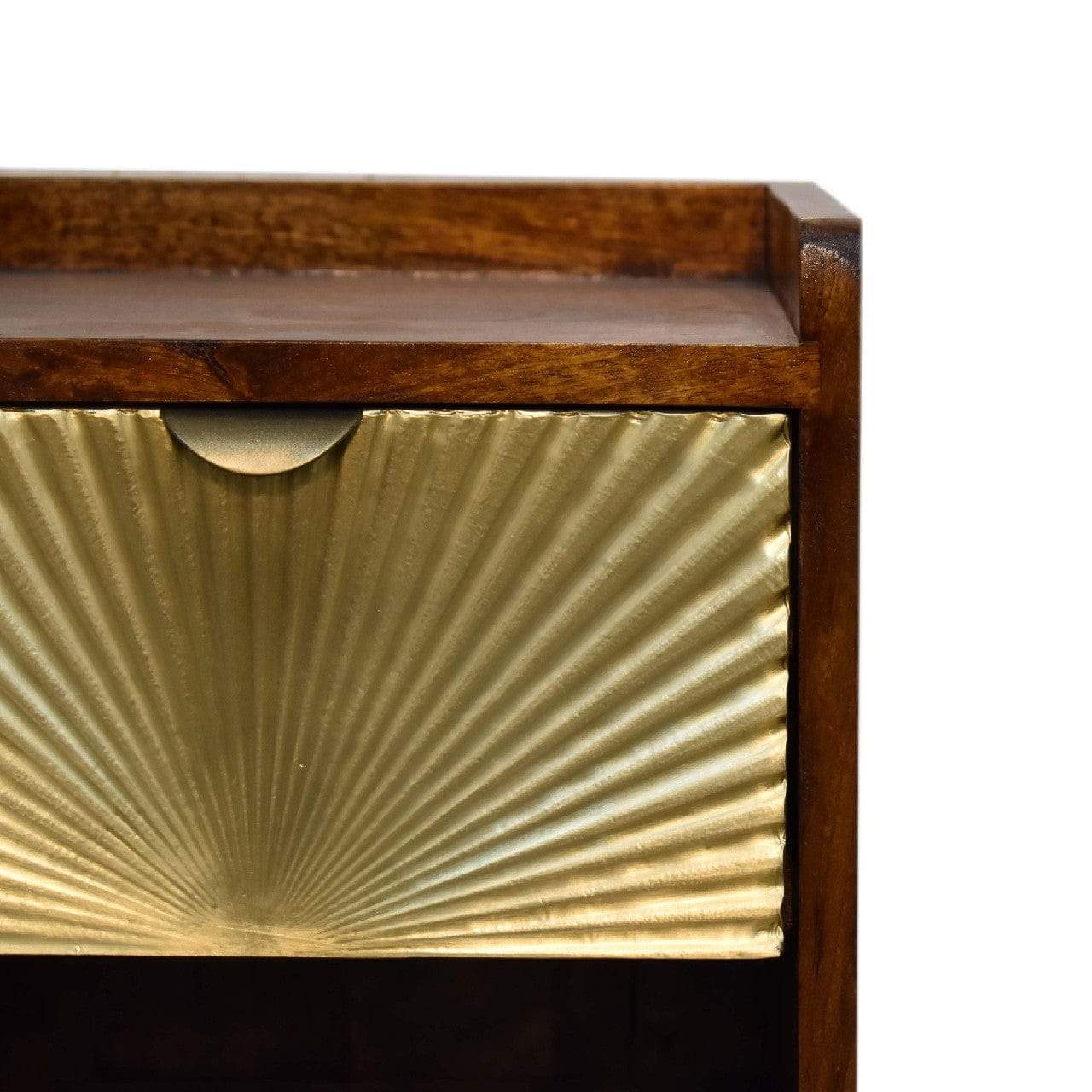 Mini Manila Gold 1 Drawer Bedside - Artisan Furniture - Flyclothing LLC