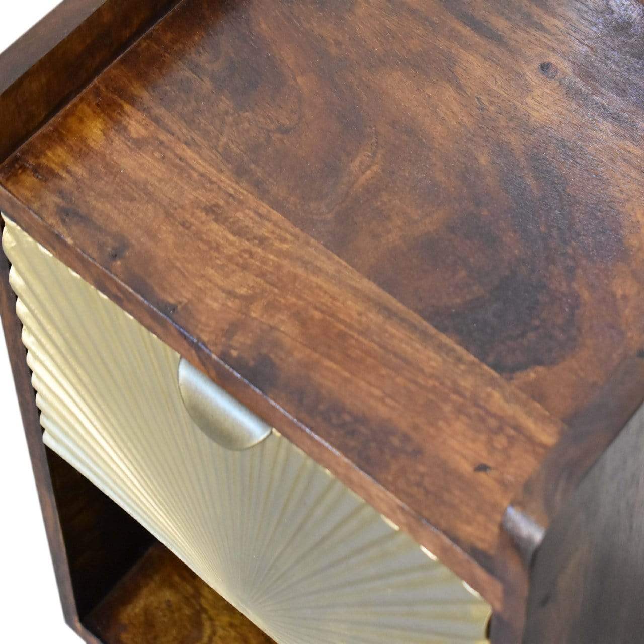 Mini Manila Gold 1 Drawer Bedside - Artisan Furniture - Flyclothing LLC