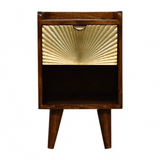 Mini Manila Gold 1 Drawer Bedside - Artisan Furniture - Flyclothing LLC