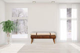 Boucle Buffalo Hide Leather Bench - Artisan Furniture - Flyclothing LLC