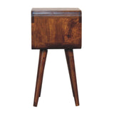 Mini Chestnut Curved Open Bedside - Artisan Furniture - Flyclothing LLC