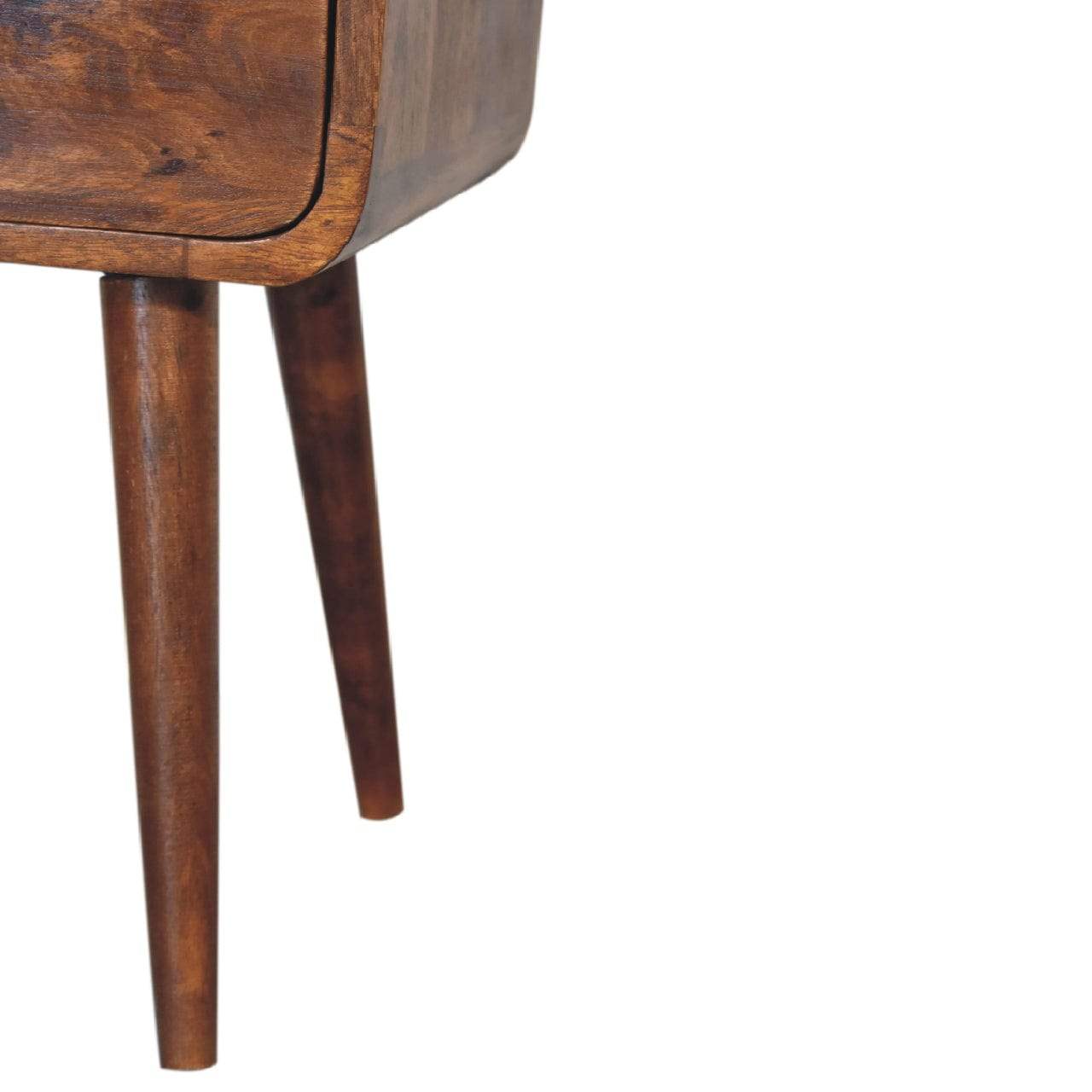 Mini Chestnut Curve Open Bedside - Artisan Furniture - Flyclothing LLC