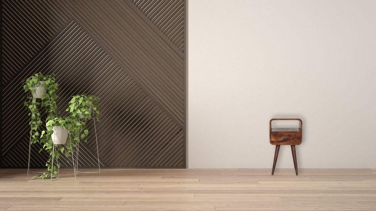 Mini Chestnut Curve Open Bedside - Artisan Furniture - Flyclothing LLC
