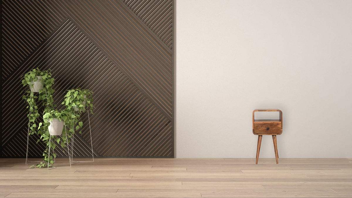 Mini Oakish Curve Open Bedside - Artisan Furniture - Flyclothing LLC