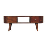 Chestnut Round Open Media Unit - Artisan Furniture - Flyclothing LLC