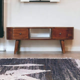 Chestnut Round Open Media Unit - Artisan Furniture - Flyclothing LLC