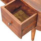 Chestnut Round Open Media Unit - Artisan Furniture - Flyclothing LLC