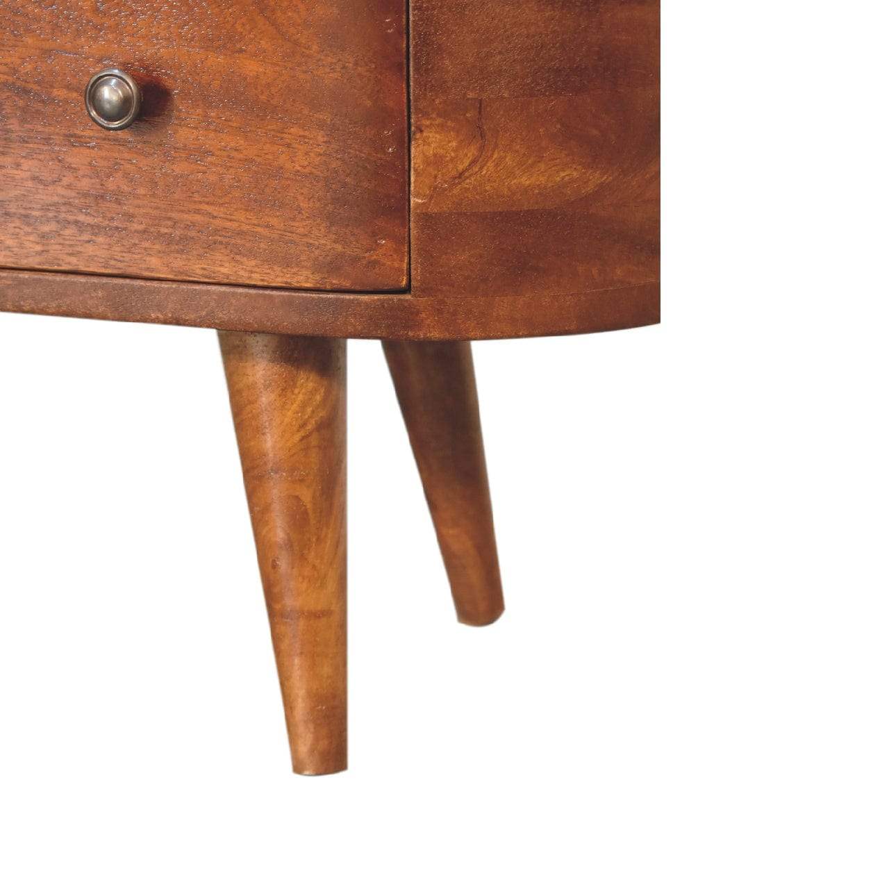 Chestnut Round Open Media Unit - Artisan Furniture - Flyclothing LLC