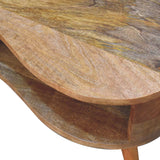 Oak-ish Wave Coffee Table - Artisan Furniture - Flyclothing LLC
