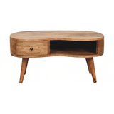 Oak-ish Wave Coffee Table - Artisan Furniture - Flyclothing LLC