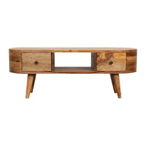 Mini Rounded Entertainment Unit - Artisan Furniture - Flyclothing LLC