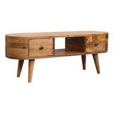 Mini Rounded Entertainment Unit - Artisan Furniture - Flyclothing LLC