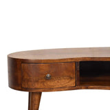 Mini Chesnut Wave Coffee Table - Artisan Furniture - Flyclothing LLC