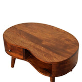 Mini Chesnut Wave Coffee Table - Artisan Furniture - Flyclothing LLC