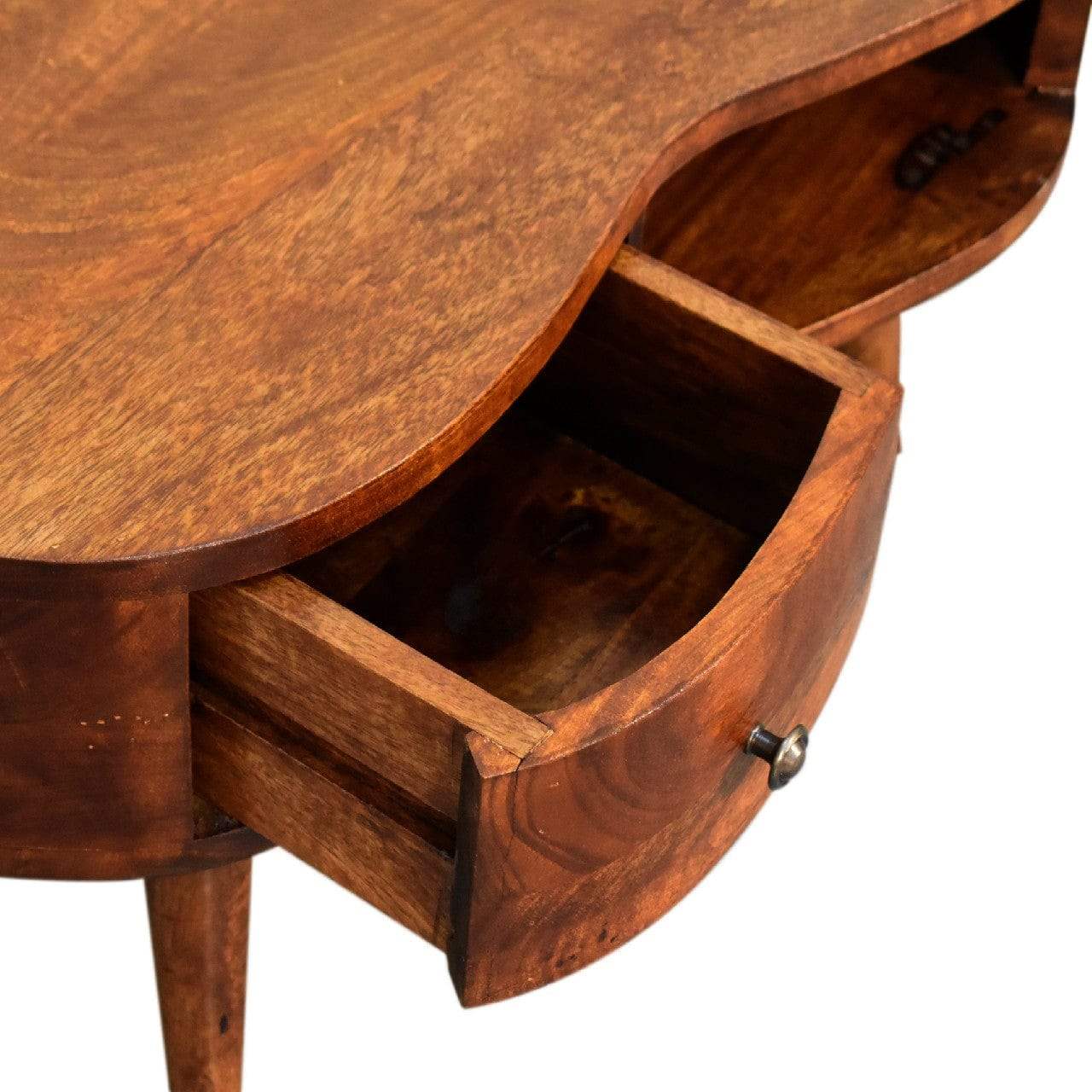 Mini Chesnut Wave Coffee Table - Artisan Furniture - Flyclothing LLC