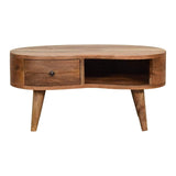 Mini Oak-ish Wave Coffee Table - Artisan Furniture - Flyclothing LLC