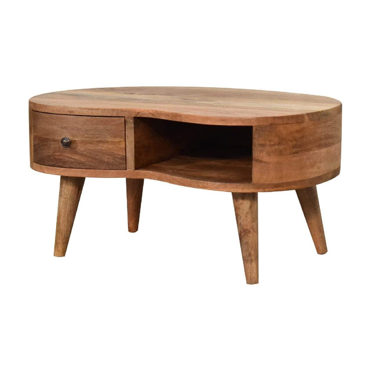 Mini Oak-ish Wave Coffee Table - Artisan Furniture - Flyclothing LLC
