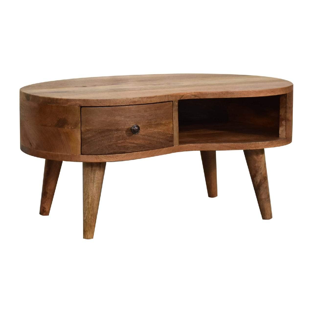 Mini Oak-ish Wave Coffee Table - Artisan Furniture - Flyclothing LLC