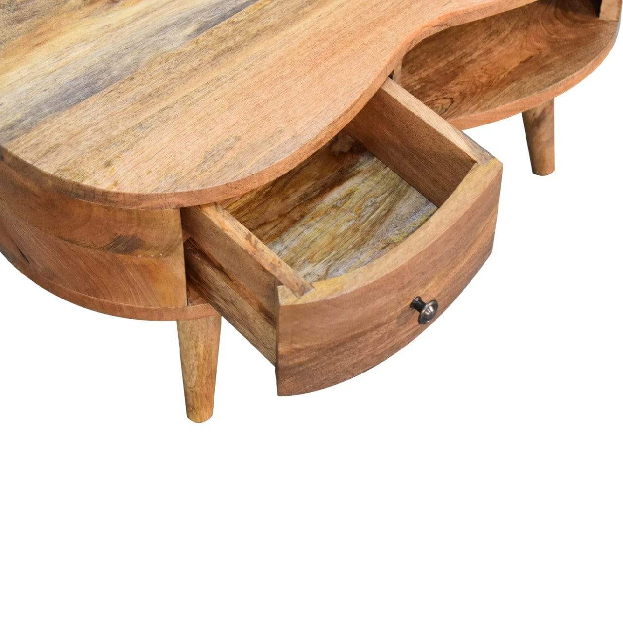 Mini Oak-ish Wave Coffee Table - Artisan Furniture - Flyclothing LLC
