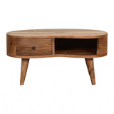 Mini Oak-ish Wave Coffee Table - Artisan Furniture - Flyclothing LLC