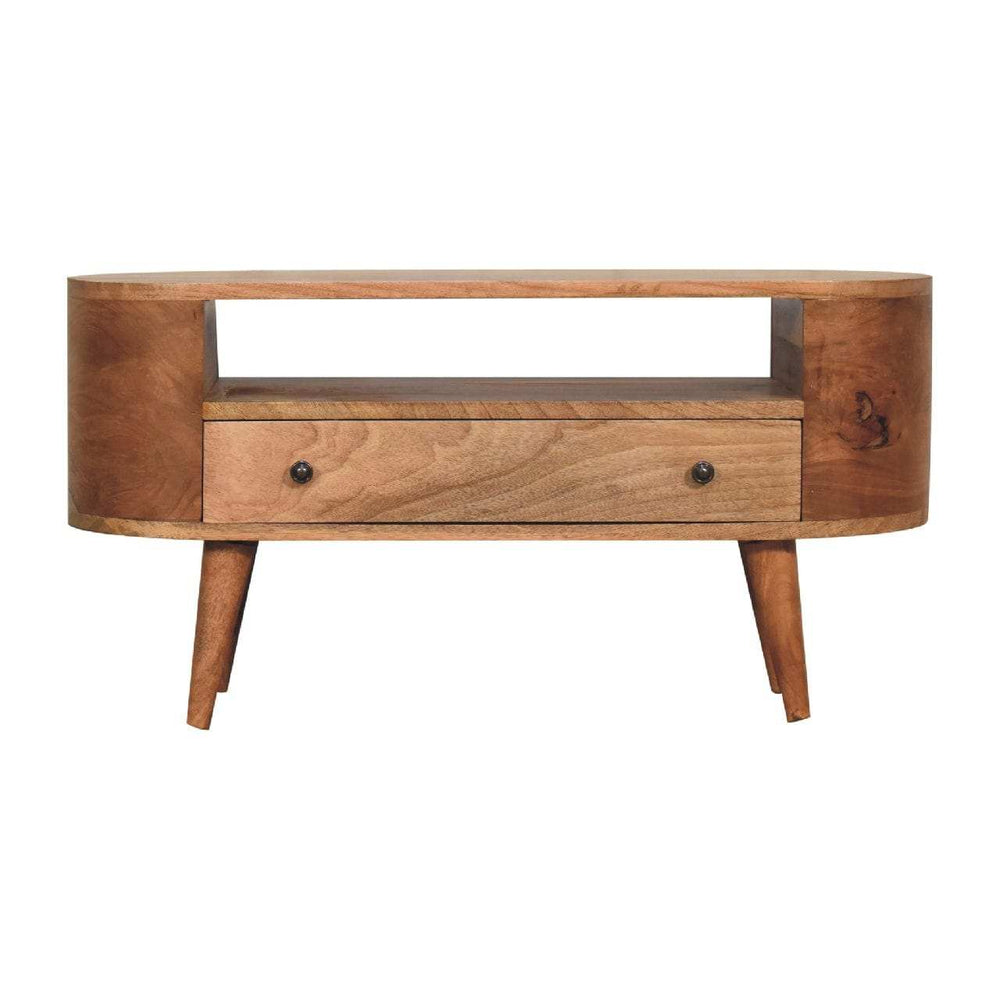 Mini Rounded Entertainment Unit - Artisan Furniture - Flyclothing LLC